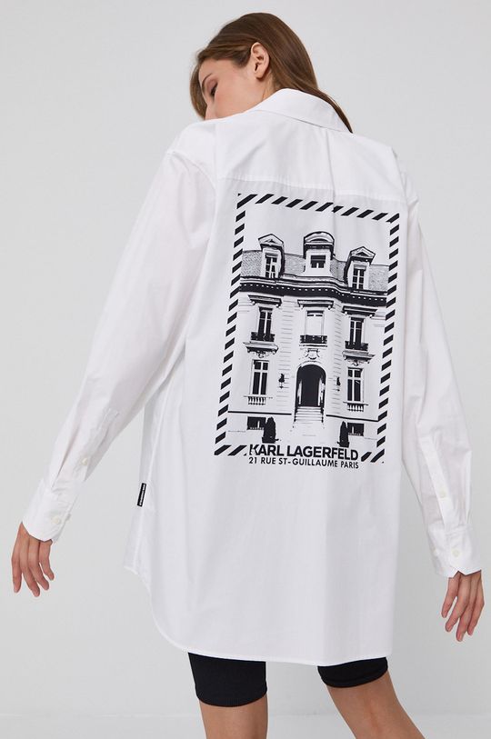 Karl Lagerfeld Koszula bawełniana biały