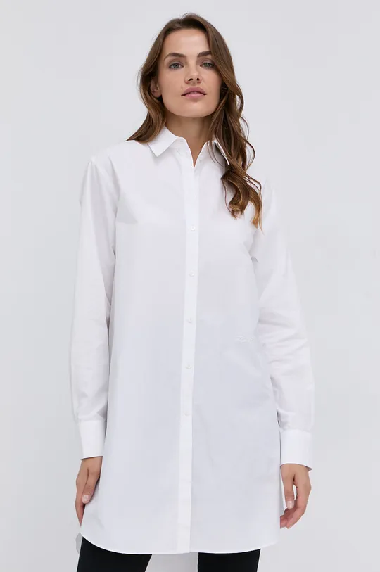 λευκό Βαμβακερό φόρεμα Karl Lagerfeld Γυναικεία