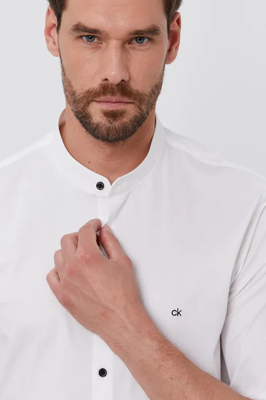 biały Calvin Klein Koszula Męski