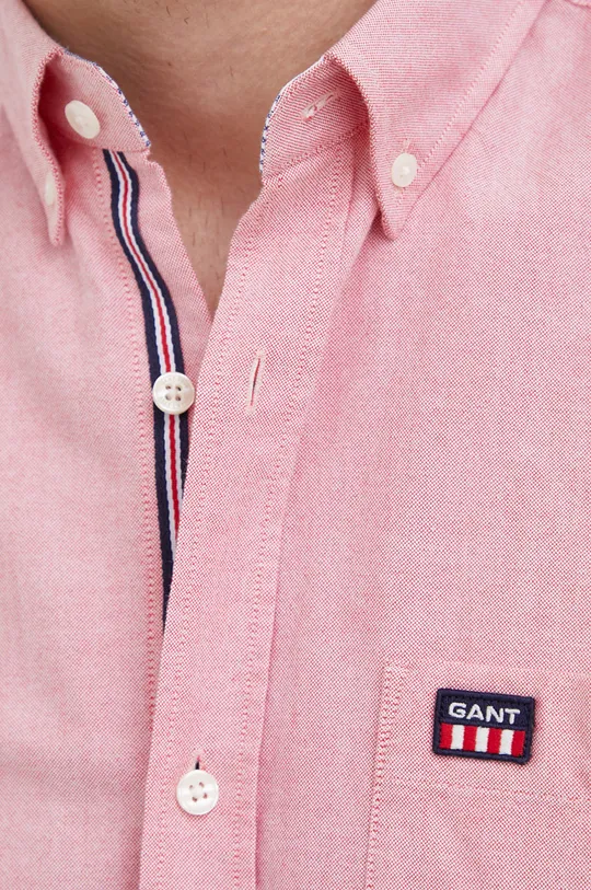 Bavlnená košeľa Gant ružová