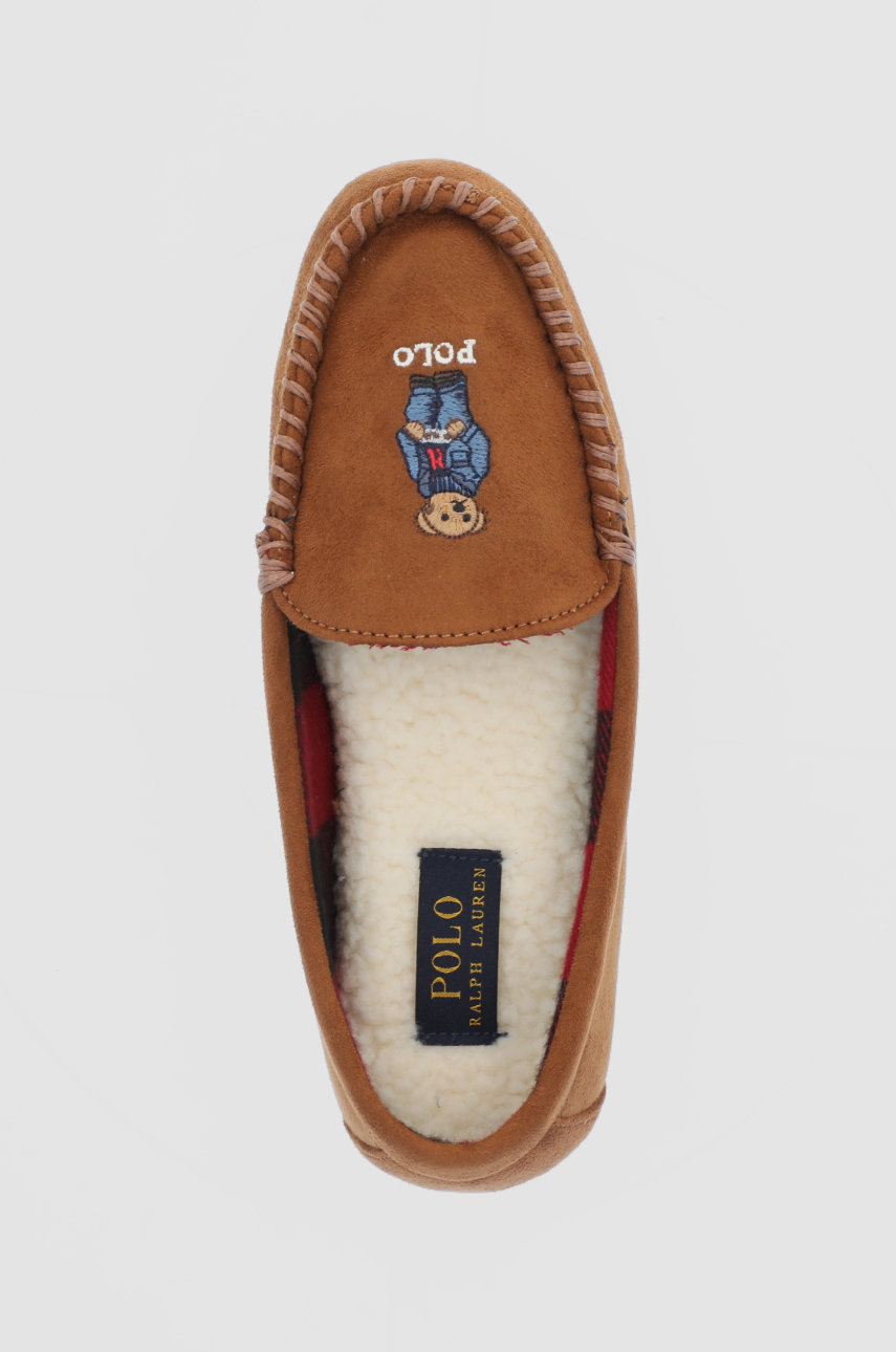 Pantofle Polo Ralph Lauren Dezi V Bear, barva hnÄdá | ANSWEAR.cz