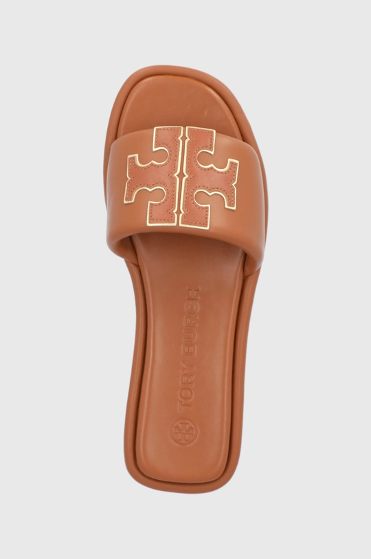 коричневый Кожаные шлепанцы Tory Burch