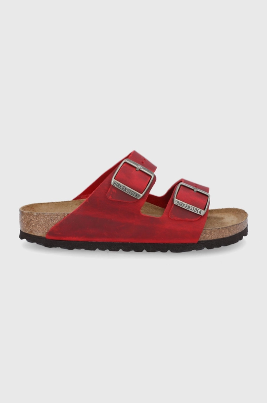 красный Кожаные шлепанцы Birkenstock Женский