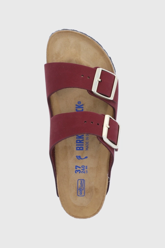 бордо Кожаные шлепанцы Birkenstock Arizona