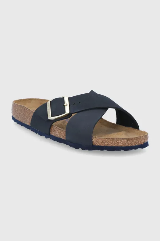 Кожаные шлепанцы Birkenstock Siena Midnght чёрный