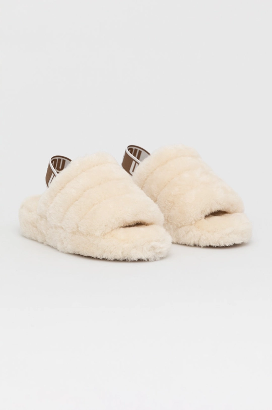 Papuče UGG Fluff Yeah Slide béžová