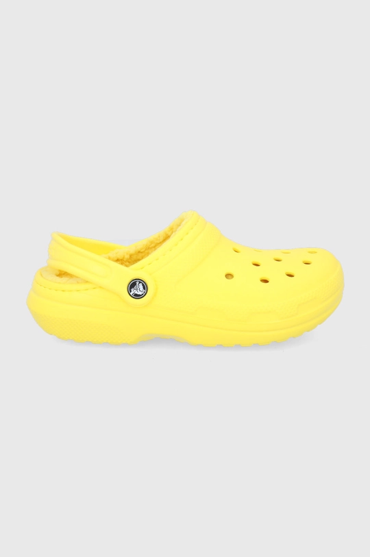 żółty Crocs kapcie CLASSIC LINED CLOG Damski