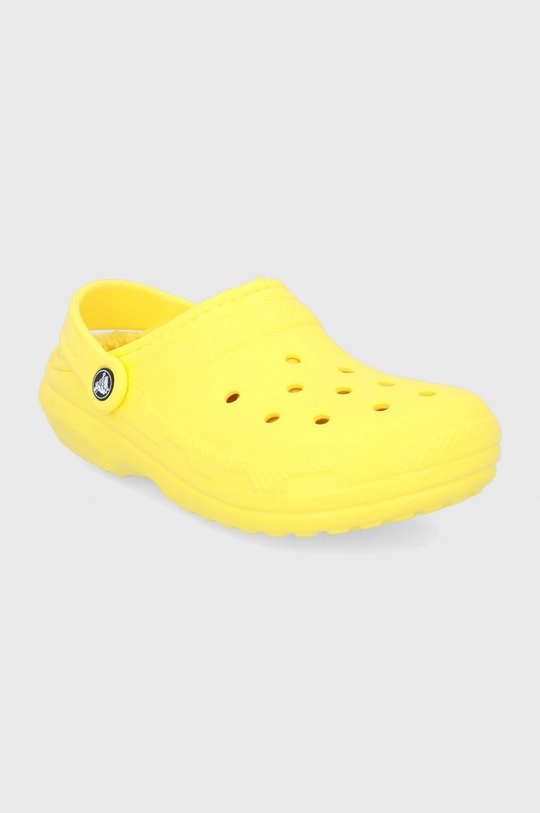 Παντόφλες Crocs CLASSIC LINED CLOG κίτρινο