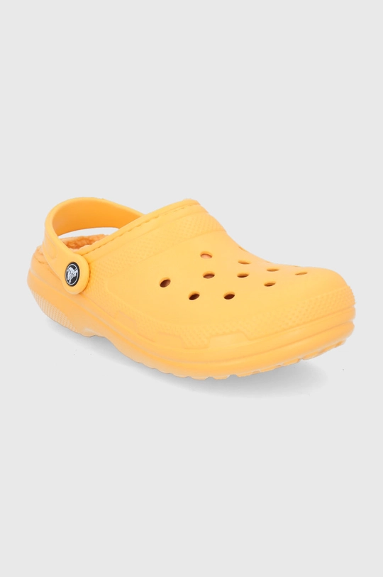 Παντόφλες Crocs CLASSIC LINED CLOG πορτοκαλί