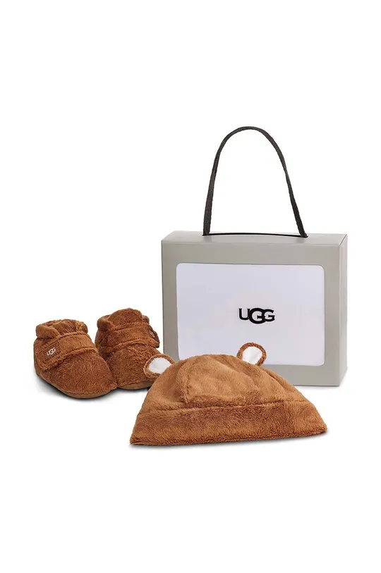 brązowy UGG buty i czapka dziecięca Dziecięcy
