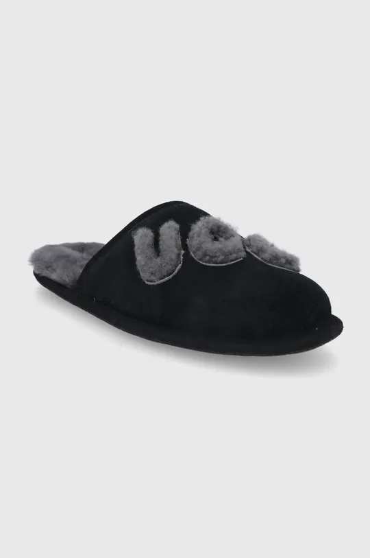 Kućne papuče od brušene kože UGG crna