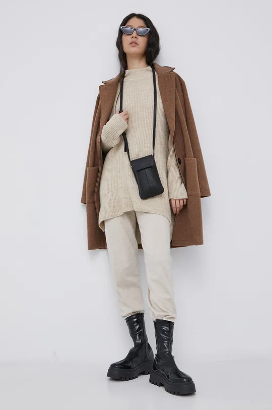 Пальто Jacqueline de Yong коричневий