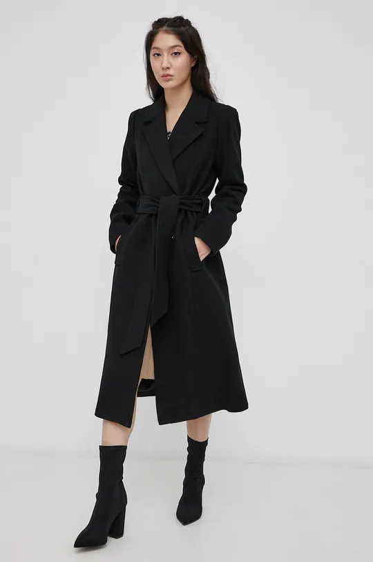 μαύρο Μάλλινο παλτό Y.A.S Γυναικεία