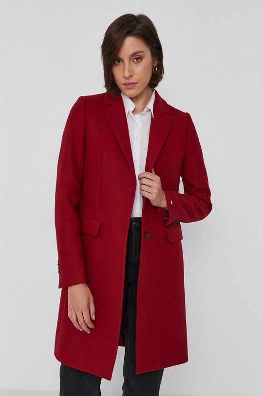 κόκκινο Παλτό Tommy Hilfiger Γυναικεία