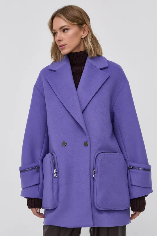 фіолетовий Вовняне пальто Patrizia Pepe Жіночий