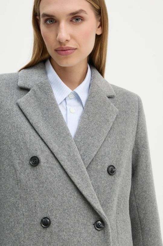 Samsoe Samsoe cappotto in lana F20400075 grigio