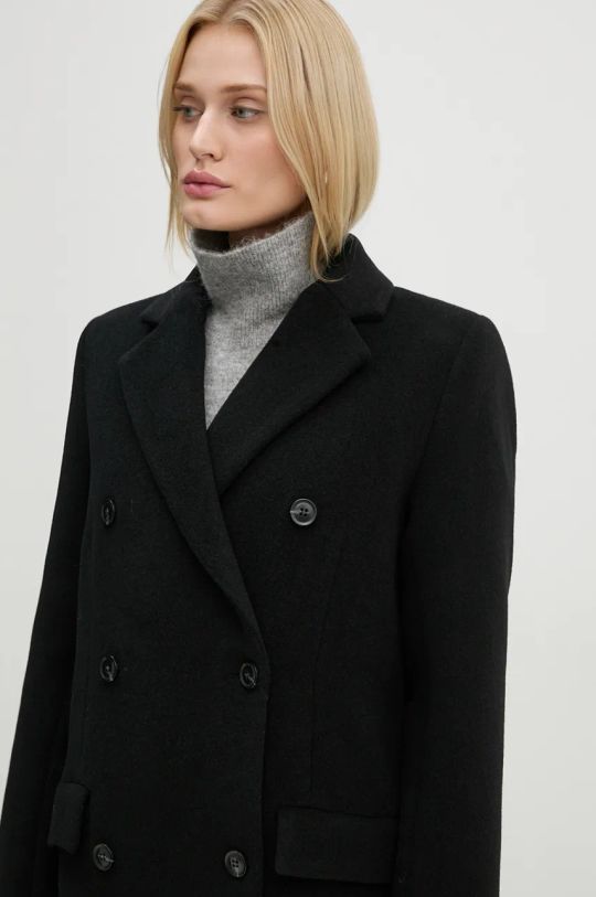 Samsoe Samsoe cappotto in lana nero F20400075