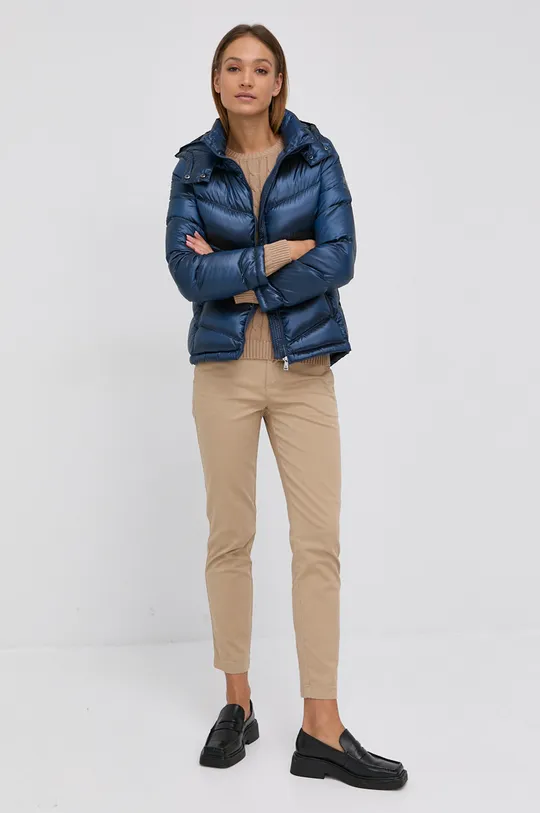 Пухова куртка Lauren Ralph Lauren темно-синій