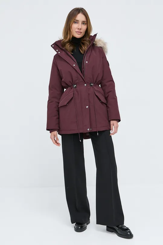 Lauren Ralph Lauren - Parka puchowa 297853882002 bordowy