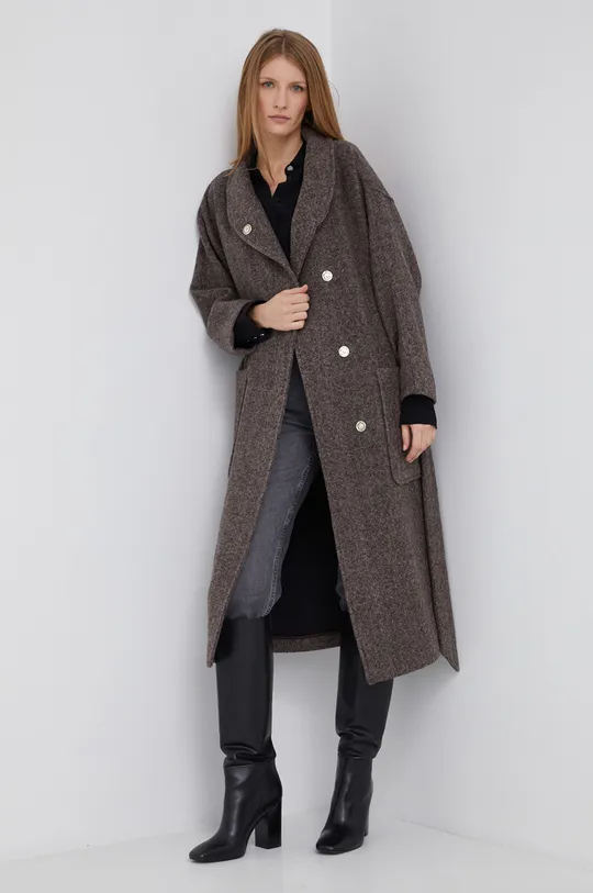 коричневый Шерстяное пальто Sisley Женский