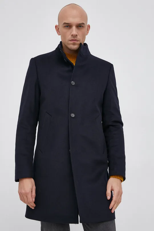 σκούρο μπλε Μάλλινο παλτό Tommy Hilfiger Ανδρικά