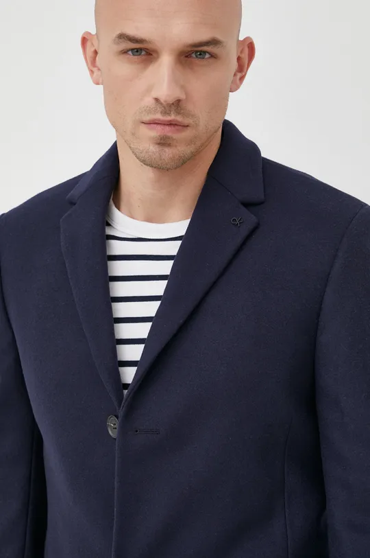 σκούρο μπλε Μάλλινο παλτό Calvin Klein