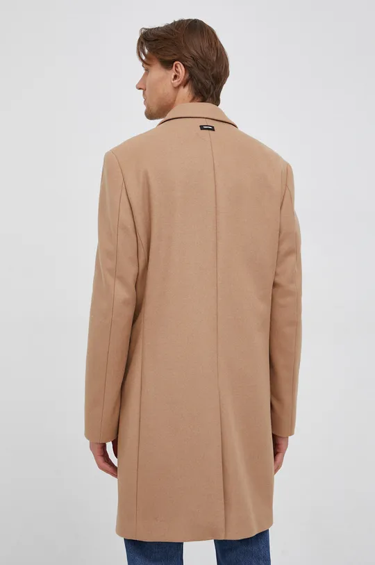 Vlnený kabát Calvin Klein  Podšívka: 100% Polyamid Základná látka: 15% Kašmír, 85% Vlna Podšívka vrecka: 100% Polyester