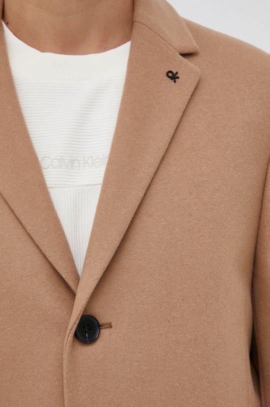 Vlněný kabát Calvin Klein Pánský