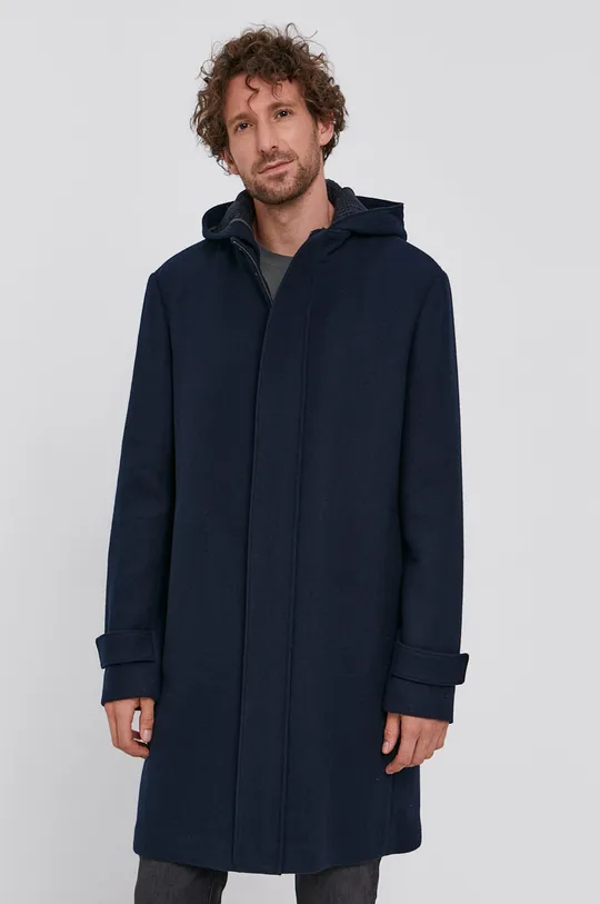 Παλτό Sisley σκούρο μπλε