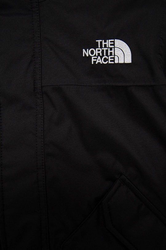 Детская пуховая куртка The North Face  Основной материал: 100% Полиэстер Подкладка: 100% Полиэстер Наполнитель: 80% Пух, 20% Перья Искусственный мех: 70% Акрил, 17% Полиэстер, 13% Модакрил Наполнитель капюшона: 100% Полиэстер