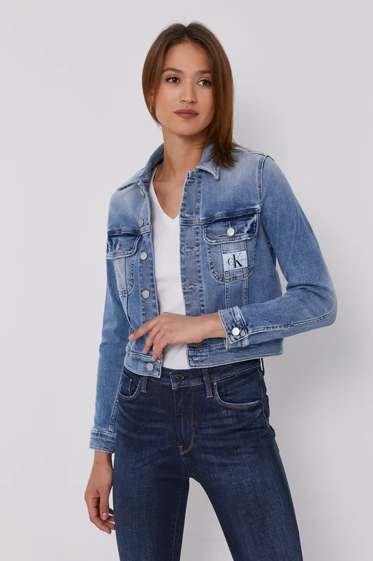niebieski Calvin Klein Jeans Kurtka jeansowa J20J214444.4890 Damski