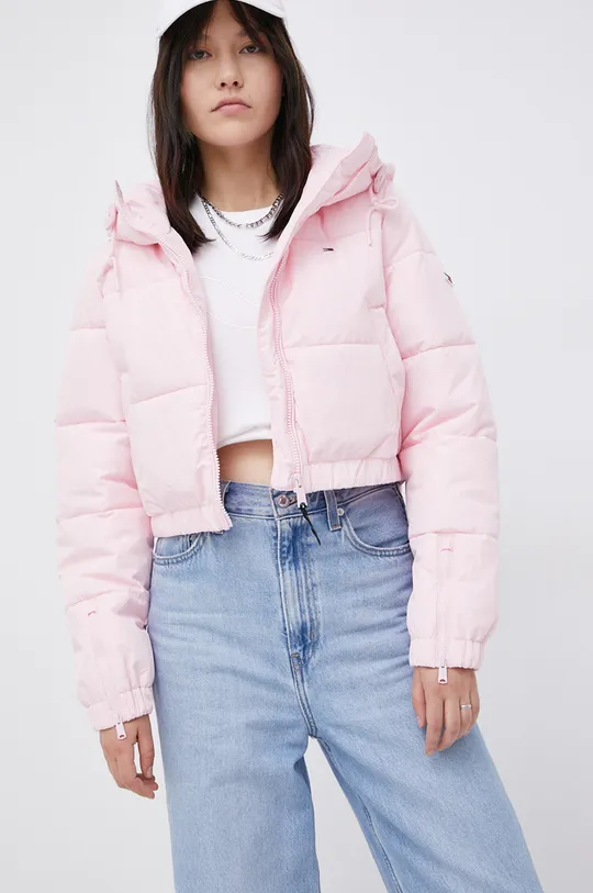 rózsaszín Tommy Jeans rövid kabát Női