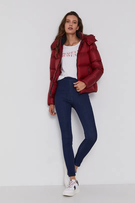 burgundské Páperová bunda Calvin Klein Jeans Dámsky