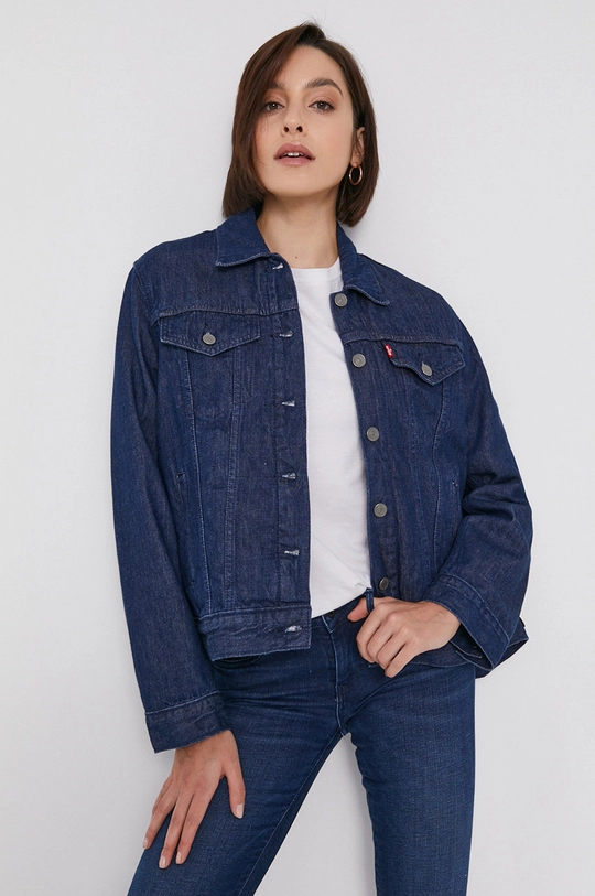 granatowy Levi's Kurtka jeansowa bawełniana A1056.0000 Damski