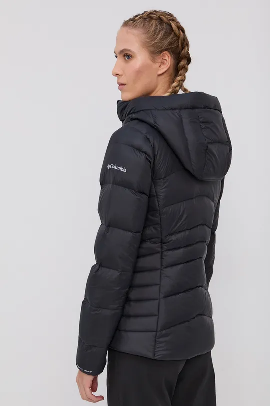 Columbia down jacket  Insole: 100% Polyester Filling: 80% Feather, 20% Feathers Basic material: 100% Polyester Other materials: 85% Recycled polyester, 15% Polyester