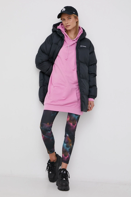 čierna Columbia - Bunda Puffect Mid Hooded Jacke Dámsky