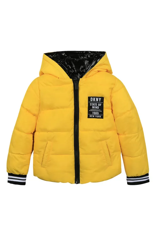 Αναστρέψιμο παιδικό μπουφάν DKNY κίτρινο