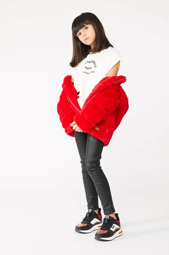 červená Detská bunda Karl Lagerfeld Dievčenský