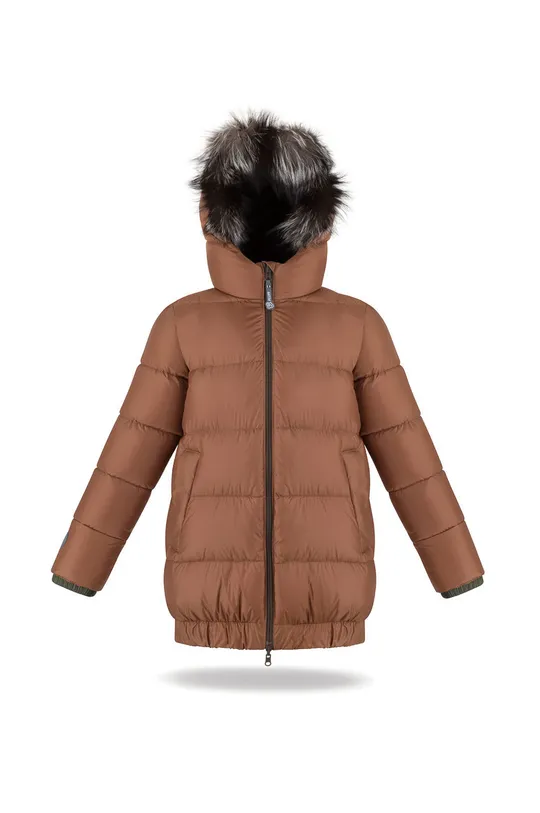 коричневый Детская пуховая куртка Fluff Для девочек