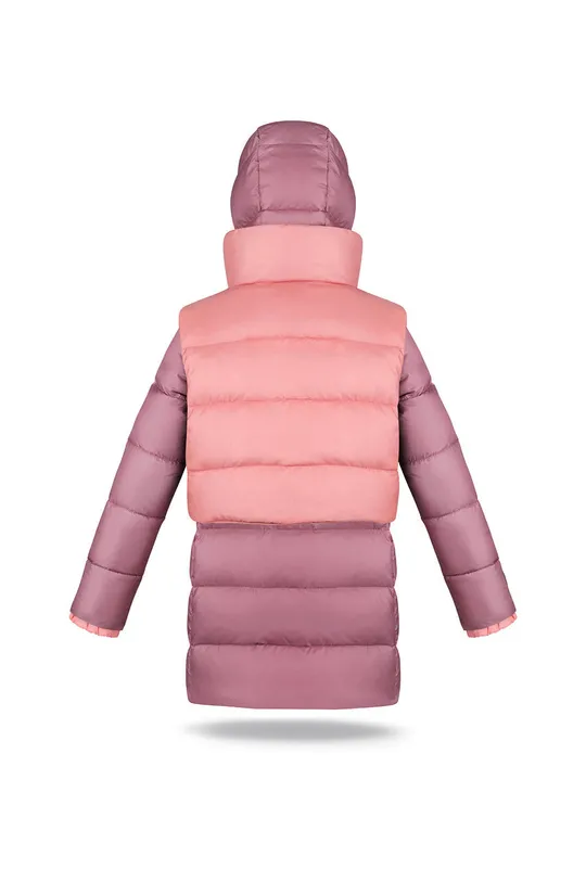 ružová Detská páperová bunda Fluff