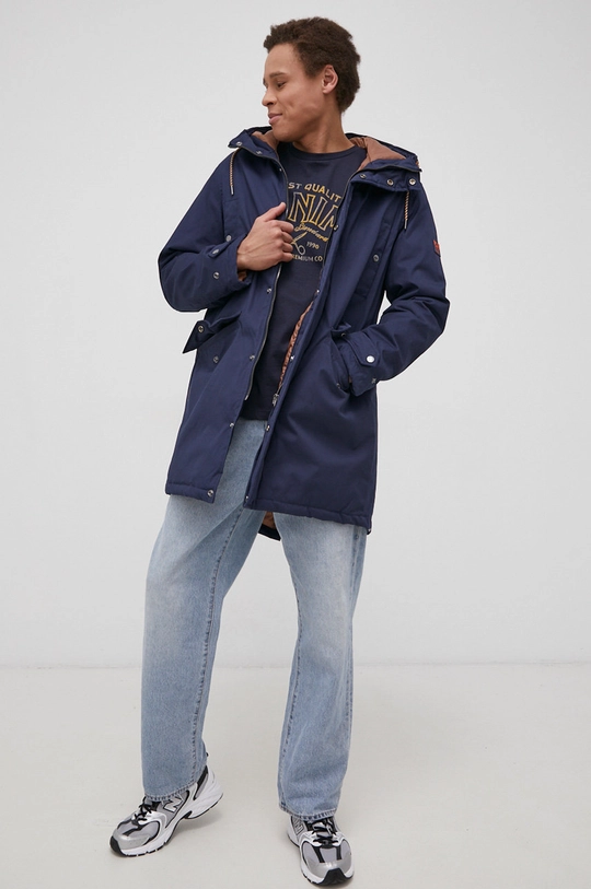 Bunda parka Jack & Jones tmavomodrá