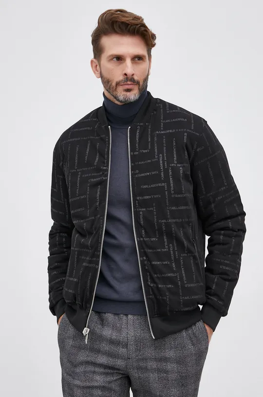 чёрный Двусторонняя куртка-бомбер Karl Lagerfeld Мужской