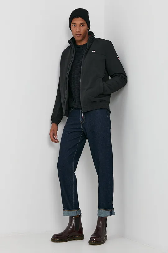 Tommy Jeans rövid kabát fekete