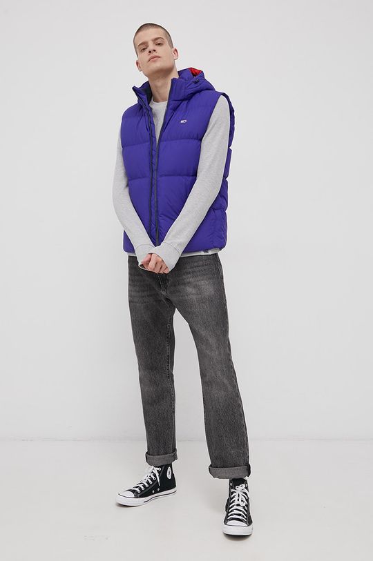 Tommy Jeans - Péřová vesta fialová