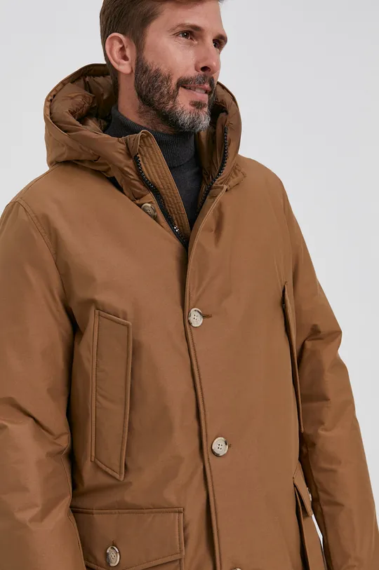 hnědá Péřová bunda Woolrich