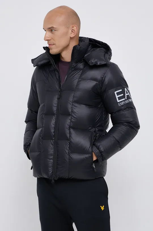 чёрный Пуховая куртка EA7 Emporio Armani Мужской