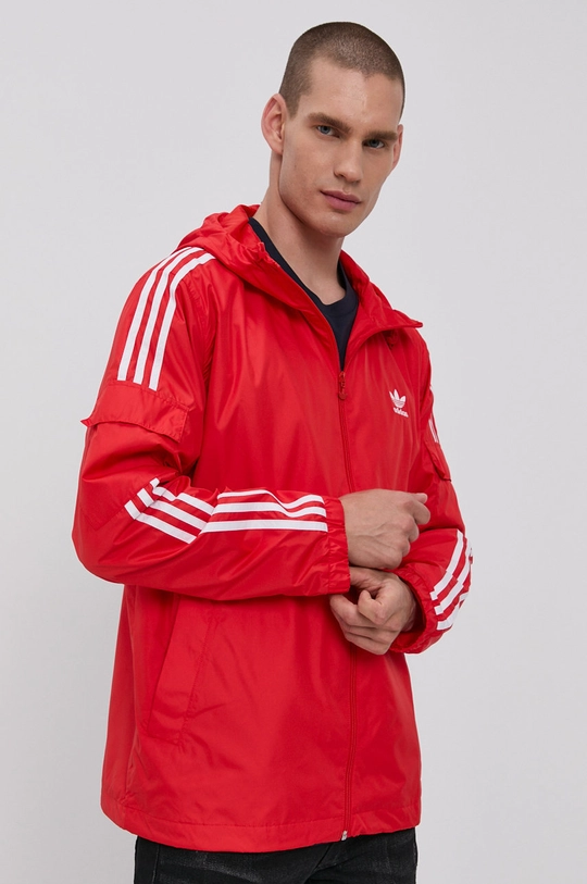 czerwony adidas Originals Kurtka H06685 Męski