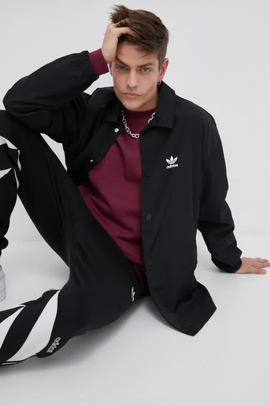 czarny adidas Originals Kurtka Coach Jacket Męski