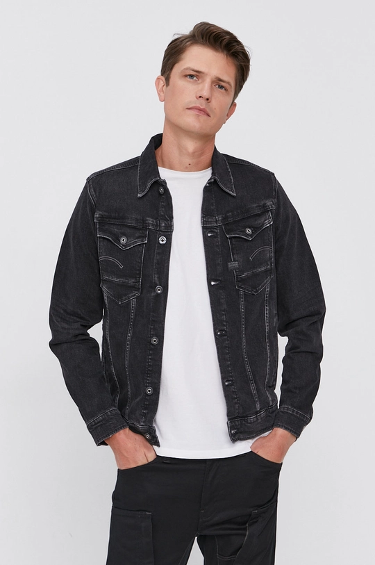 czarny G-Star Raw Kurtka jeansowa D20086.C293 Męski