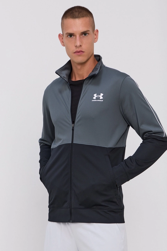 szary Under Armour bluza treningowa Pique 1366202 Męski